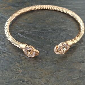 Elegant Gold-Tone Cz Bracelet
